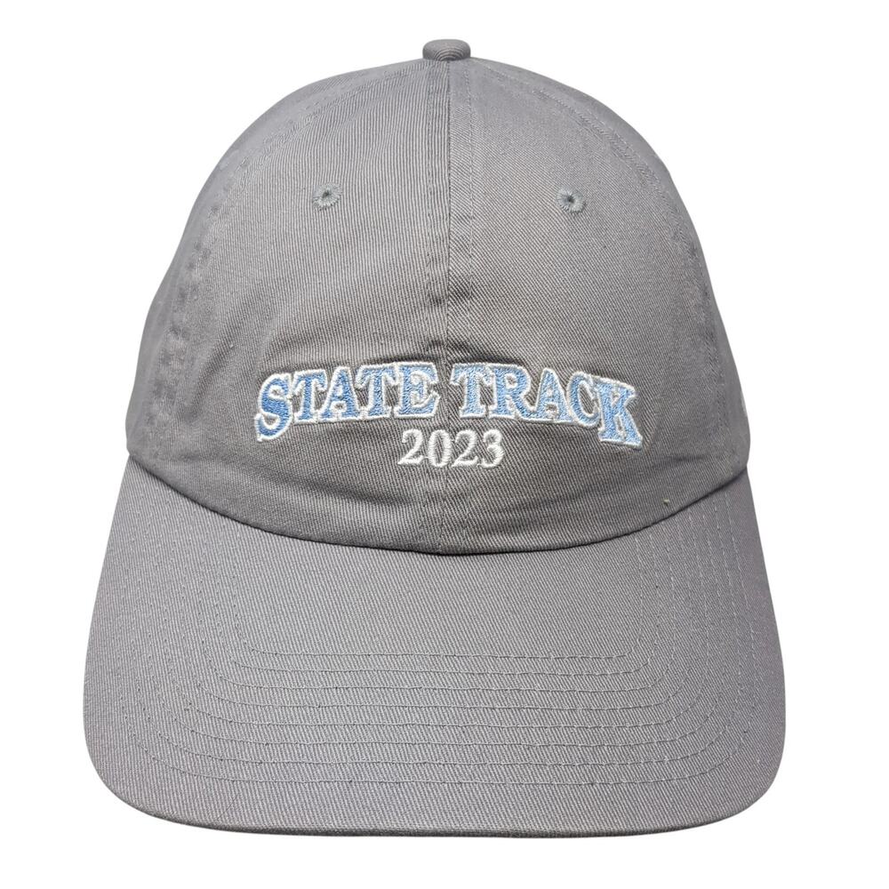 State Track 2023 Baseball Cap Gray One Size Adjustable Embroidered Fahrenheit